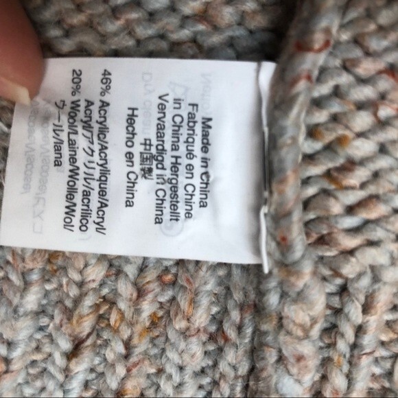 Point Sur Cardigan Womens Size XXS Beige Orange Oversized Knit Donegal Academia - Picture 9 of 11